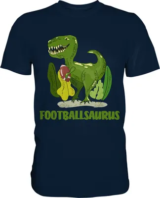 Produktbild von Dino American Football Dinosaurier T-Shirt – Navy / S
