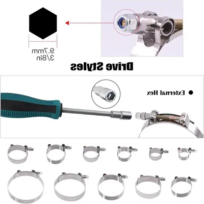 5 Stück RVS T-Bolt Schlauchschellen, Hauptbild