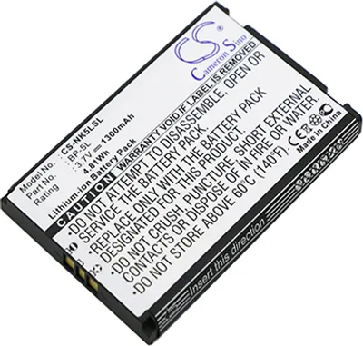 Image de TECHTEK Batterie compatible avec [Nokia] 770, 7700, 7710, 9500, E61, E62, N800, N92 remplace BP-5L