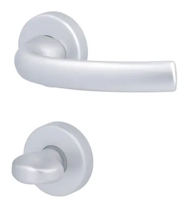 Produktbild von Alpertec WC-Rosettengarnitur Marcy Aluminium silber rund