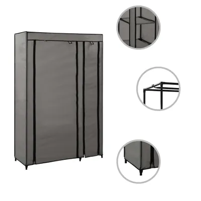 Obrázek produktu pro vidaXL Skládací skříň šedá 110x45x175 cm Látka