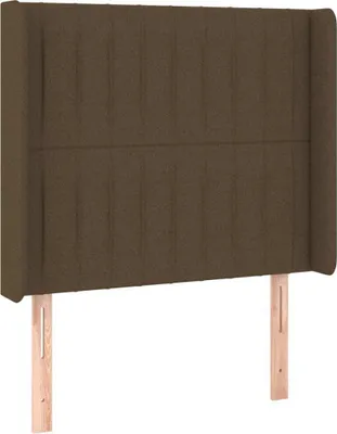 Produktbild von Kopfteil mit Ohren Dunkelbraun 83x16x118/128 cm Stoff