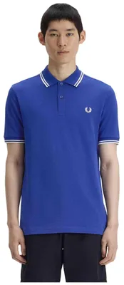 Produktbild von Poloshirt 2-Knopf-Piqué Fred Perry kobaltblau 100% Baumwolle