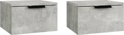 Obrázek produktu pro vidaXL Nástěnné noční stolky 2 ks. Betonově šedé 34x30x20 cm