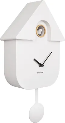Produktbild von Karlsson - Wanduhr Modern Kuckuck - Weiß