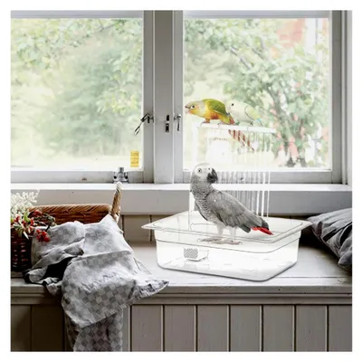Produktbild von Automatische Vogeldusche mit elektrischer Badewanne für Papageien