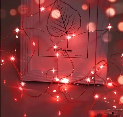 Lichterkette, 3 m, 30 LEDs, rot, batteriebetrieben, klein