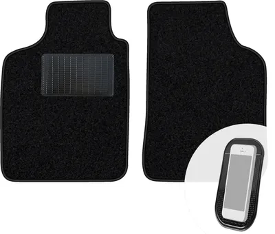 Produktbild von moto-MOLTICO Vorne Fußmatten Auto Velours Autoteppiche Schwarz Automatten Set 2-teilig passend für Fiat Marea 1996-2003