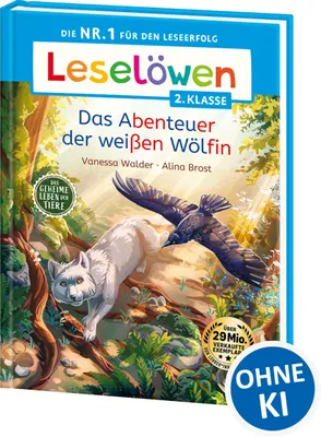 Immagine prodotto di Leselöwen 2. Klasse - Das geheime Leben der Tiere - Das Abenteuer der weißen Wölfin