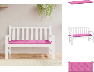 Produktbild von vidaXL Gartenbank-Auflage Rosa 120x50x7 cm Stoff -  Sitzpolster