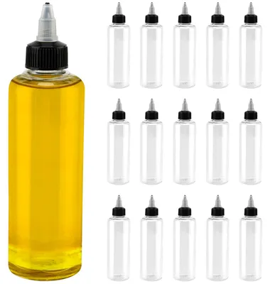 20er-Pack 180 ml Quetschflaschen mit Drehverschluss, klar