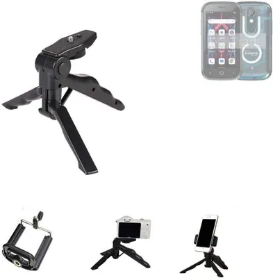 Produktbild von K-S-Trade Stativ Tisch-Ständer Dreibein Handy-Stativ Ständer kompatibel mit Unihertz Jelly Star Mini-Stativ Smartphone Tripod Handy-Stativ aus