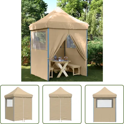 Obrázok produktu pre The Living Store Párty stan skladací Pop-Up so 4 bočnými panelmi béžový