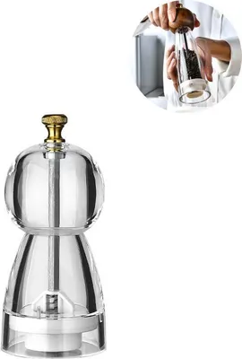 Produktbild von Manuelle Pfeffermühle Salz Gewürzmühle Gewürz Menage Einstellbare Kraut Pfeffer Gewürz Schleifen Home Küche Werkzeug, 5 Zoll Alec