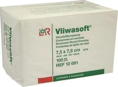 Zdjęcie produktu dla Kompresy włókninowe Vliwasoft niejałowe 7,5x7,5 cm 4l. 100 szt