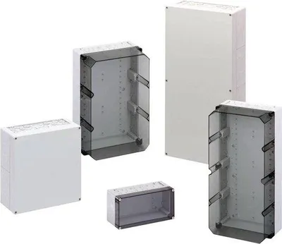 Imagen del producto de Caja de conexión SPELSBERG AKI, grado de protección IP65, con tapa gris AKI2, dimensiones 300x300x132 mm