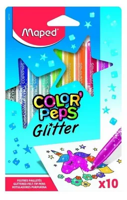 Produktbild von Maped Colorpeps Glitter Filzstifte Brokat Set