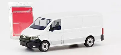 Produktbild von Herpa MiniKit 013857 - 1/87 MAN TGE Kasten Flachdach, weiß - Neu
