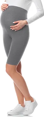 Produktbild von Be Mammy Kurze Umstandsleggings aus Baumwolle BE20-228 (Mittel Melange, M)