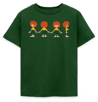 Produktbild von Spreadshirt Pumuckl Aus Verschiedenen Blickwinkeln Kinder T-Shirt, 122/128 (7-8 Jahre), Forstgrün