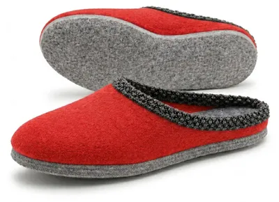 Produktbild von PANTOFFELMANN Walk-Filzpantoffel Herren Damen Filz Hausschuhe warme leichte Hauspantoffel Filzlatschen rot 40/41