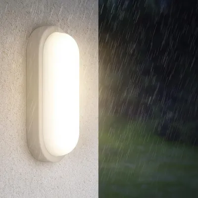 Produktbild von Braytron LED 18W Wand Decken Leuchte Oval Feuchtraumleuchte Weiß Außen Garage 6500K/ IP54