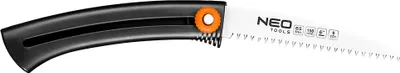 Produktbild von NEO TOOLS Gerade Gartensäge, 150 mm Klingenlänge, 9 TPI, 65 MN-Stahl, 3D-induktionsgehärtete Zähne, Klinge im Griff versenkbar, Arretierung mit Schraube, Gürtelclip inklusive