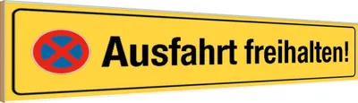 Produktbild von vianmo Holzschild 10x46 cm Ausfahrt freihalten Warnschild Hinweisschild