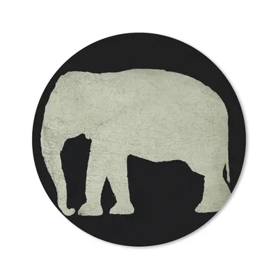 Produktbild von MuchoWow® Mauspad Mousepad Elefant - Karte - Vintage 30x30 cm - Mousepads - Maus Mat - Pad - Mausunterlage - Tischunterlage - Schreibtischmatten