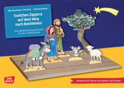 Obrázek produktu pro Eselchen Zippora auf dem Weg nach Bethlehem. Eine Weihnachtsgeschichte für die Erzählschiene. Erzählschienen-Figurenset