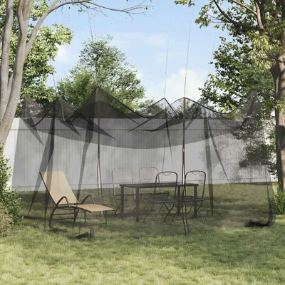 Produktbild von Garten Mücken Netz 156 Mesh Schwarz 4 x 4 x 2,5 m Polyester - Moskitonetze c2856