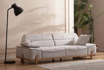 Produktbild von Dreisitzer Couch Polstersofa Modern Grau JVmoebel