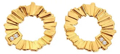 Produktbild von Vergoldete Ohrringe mit Diamanten und Topasen Golden Edit Hope DE837