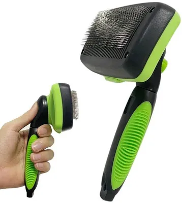 Obrázok produktu pre Samočistiaca kefa na srsť pre psov a mačky s ergonomickou rukoväťou
