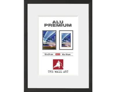 Produktbild von Portraitrahmen Alu Duo schwarz 15x21 cm (DIN A5)