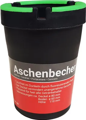 Produktbild von HPAUTO Aschenbecher 19114 8,00cm 8,00cm 11,00cm 0,070kg