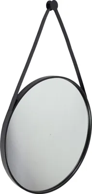 Produktbild von Fragix Triangle Spiegel Rund - Schwarz - Metallrahmen - Ø60cm