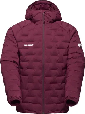 Bordeauxrote Mammut Sender IN Hooded Jacket mit Kapuze und durchgehendem Reißverschluss