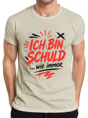 Zdjęcie produktu dla "Zawsze winny, jak zwykle" - sarkastyczny, zabawny napis. T-shirt męski, kolor: naturalny, rozmiar: 3XL