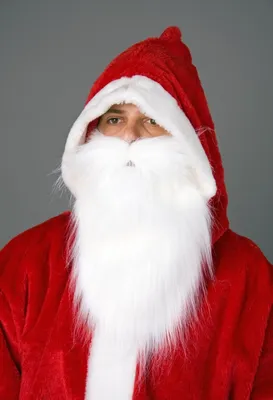 Produktbild von Weihnachtsmann Plüschbart weiß