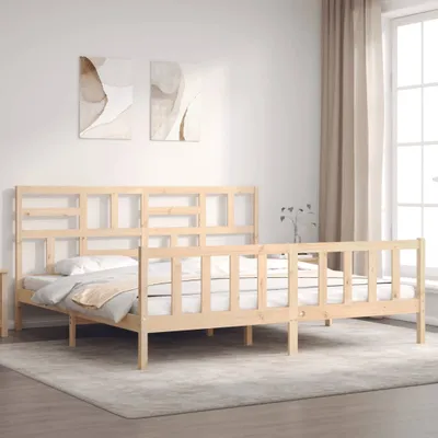 Produktbild von Design Möbel Massivholzbett mit Kopfteil - 2024 Neu