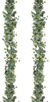 Produktbild von 1/2/3 Stück 180 cm künstliche Eukalyptusblätter-Girlande, zum Aufhängen im Innen- und Außenbereich, künstliche Pflanzen, ideal für Partys, Weihnachten, Kaminsims, Veranda oder Treppenaufgang.