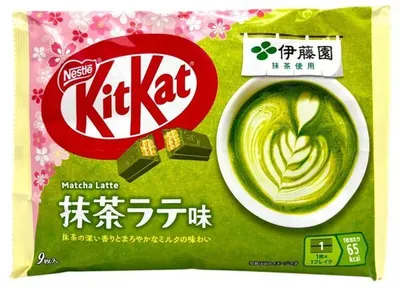 Immagine prodotto di Nestlé | KitKat Mini Itoen Matcha Latte - 104,4 g - 9 pezzi - Cioccolato al tè verde - Dolci giapponesi