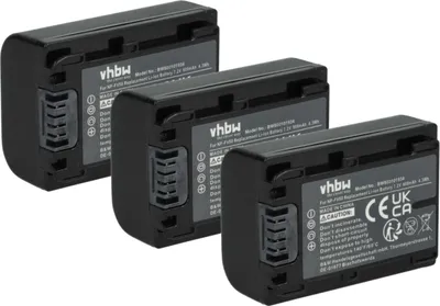 Produktbild von vhbw 3x Akku kompatibel mit Sony DCR-SX41E, DCR-SX45, DCR-SX44E, DCR-SX40E, DCR-SX43E Videokamera Camcorder (600 mAh, 7,2 V, Li-Ion) + Infochip