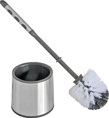 Produktbild von WC-Garnitur - Metall Edition silber/schwarz