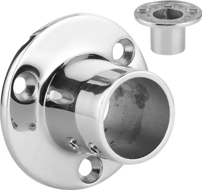 Produktbild von Runde Stützenbasis aus 316 Edelstahl, 90-Grad-Handlauf für Marineboote, passend für 32-mm-Rohre