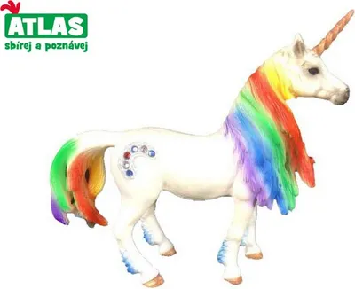 Produktbild von E - Figur Einhorn mit Regenbogenmähne 13 cm