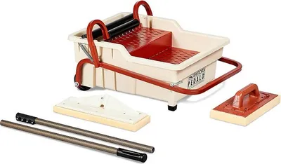 Image de Bac de lavage Pedalo avec 2 frottoirs éponge Sweepex (1 poignée + 1 manche aluminium) - RAIMONDI - 11145