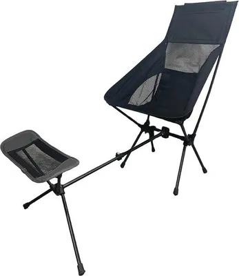 Obrázok produktu pre Ľahká skladateľná kempingová stolička s vysokým operadlom – ultralahká, s taškou na prenášanie, nosnosť 150 kg, vhodná do záhrady, na piknik a na turistiku