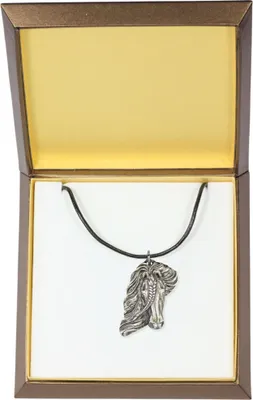 Image de Cheval à crinière - collier avec cheval, pendentif argenté pour les amateurs de chevaux, bijoux uniques de la marque Art-Dog